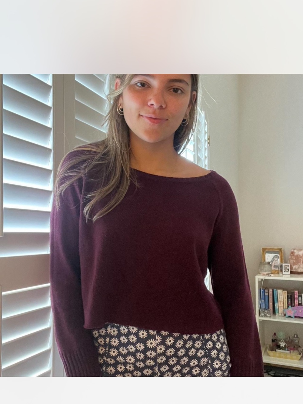 The Limited Women's Scoopneck Sweater in Burgundy